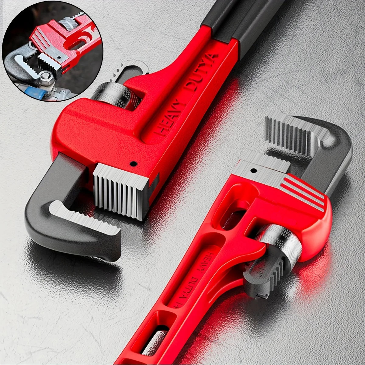 Pipe Wrench Adjustable - Трубный ключ усиленный 12/8 дюймов, регулируемый