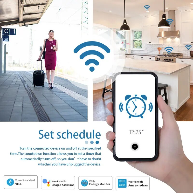 Умная розетка ЕС, Wi-Fi, 20A,  – обзор и цена Home Improvement Outlet